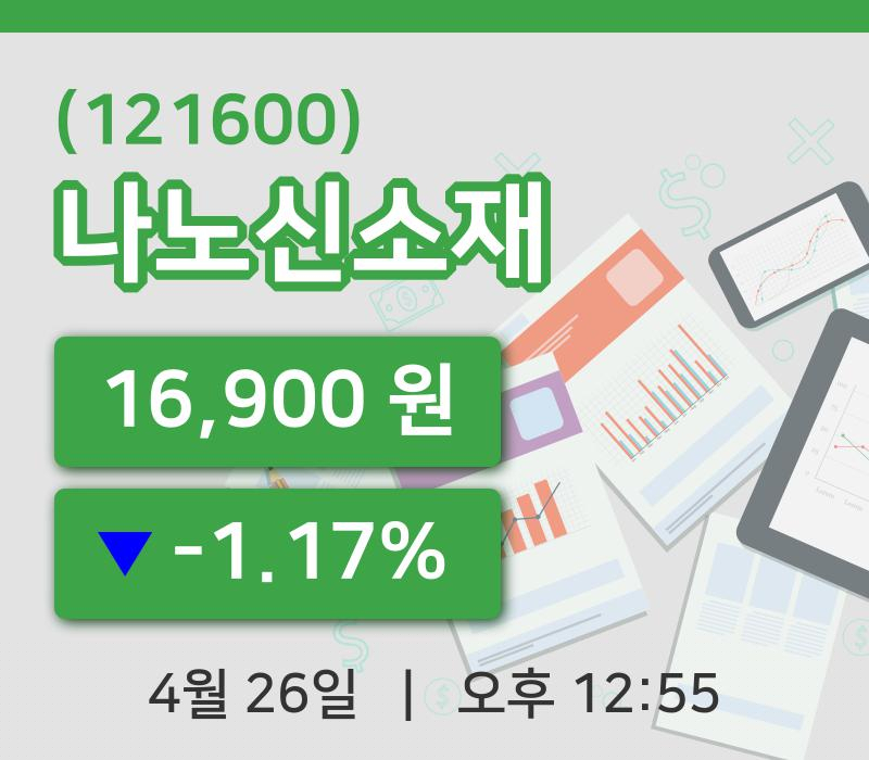 [나노신소재주가] 12시 55분 현재 16,900원