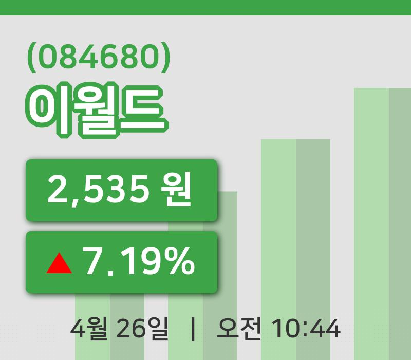 [이월드주가] 26일 이시각 현재  2,535원