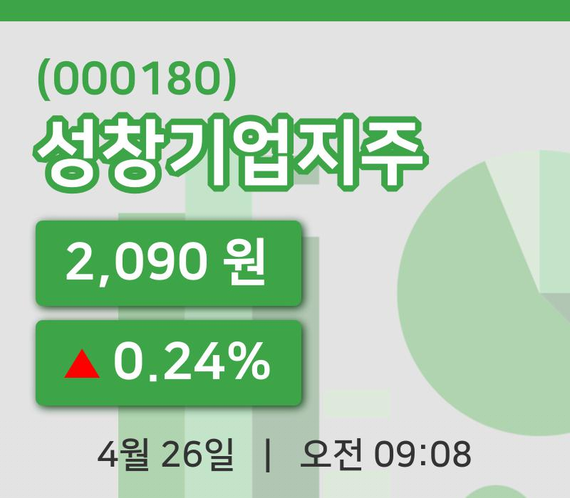 [성창기업지주주가] 26일 이시각 현재  2,090원