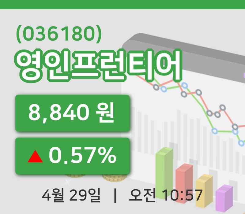 [영인프런티어주가] 29일 10시 57분 현재 8,840원