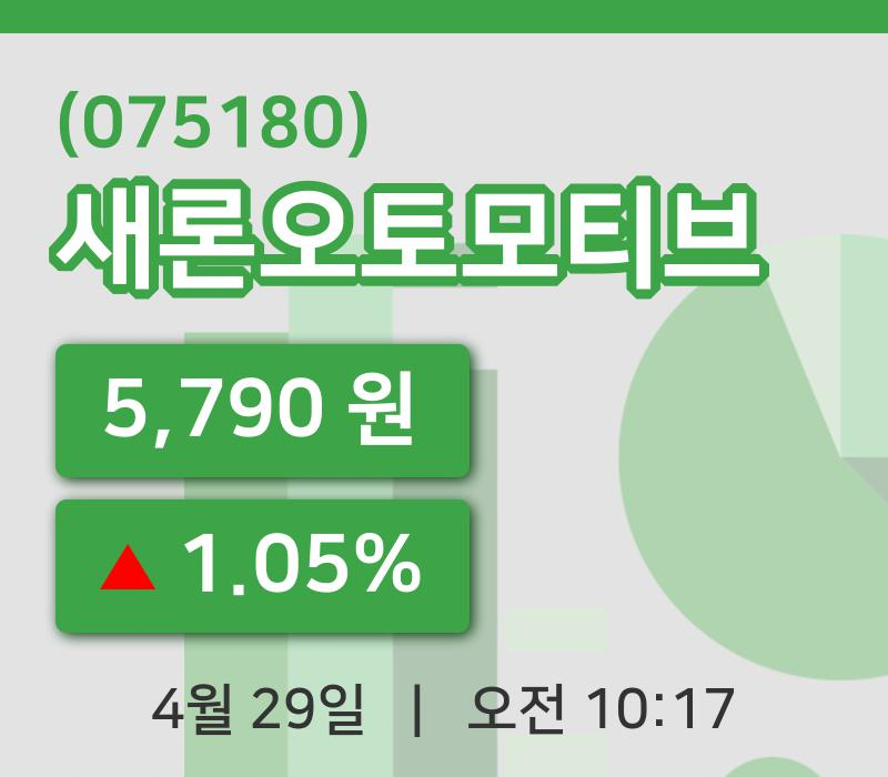 [새론오토모티브주가] 10시 17분 현재 5,790원