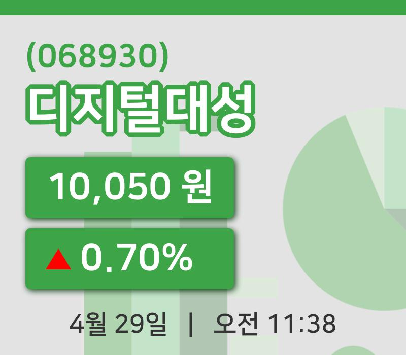 [디지털대성주가] 29일 이시각 현재  10,050원