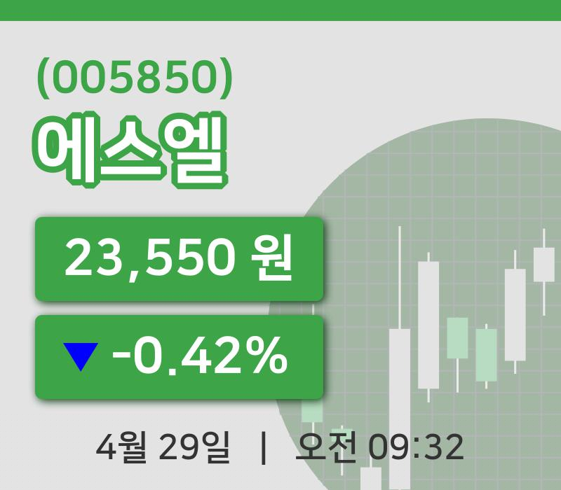 [에스엘주가] 9시 32분 현재 23,550원
