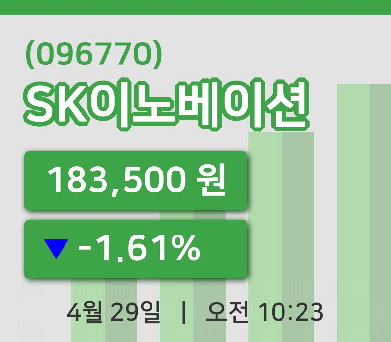 [SK이노베이션주가] 29일 10시 23분 현재 183,500원