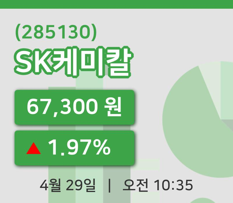 [SK케미칼주가] 29일 10시 35분 현재 67,300원