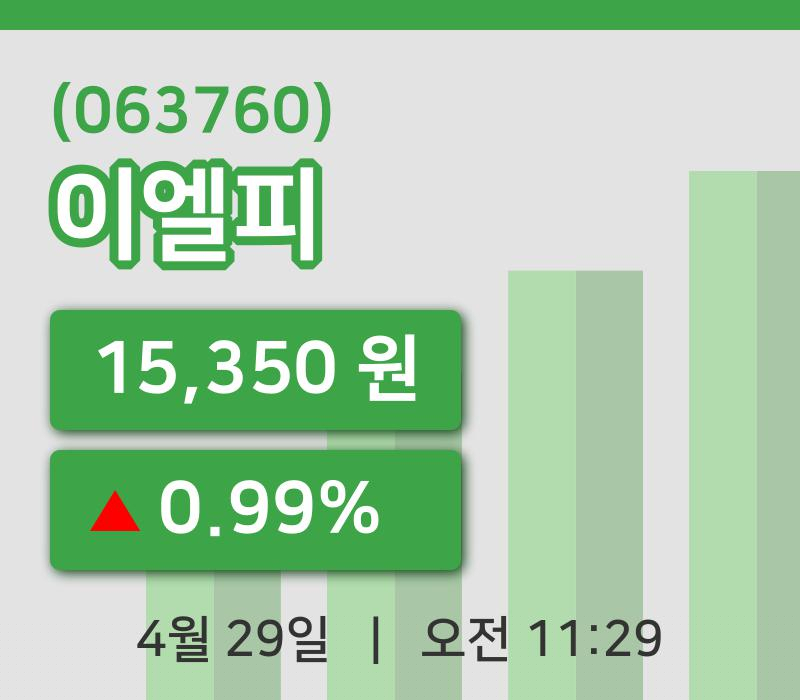 [이엘피주가] 29일 11시 29분 현재 15,350원