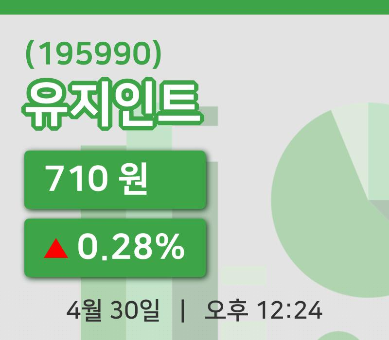 [유지인트주가] 30일 12시 24분 현재 710원