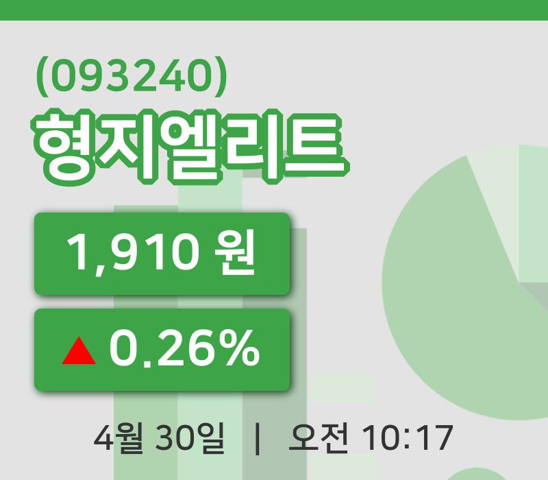 [형지엘리트주가] 30일 이시각 현재  1,910원