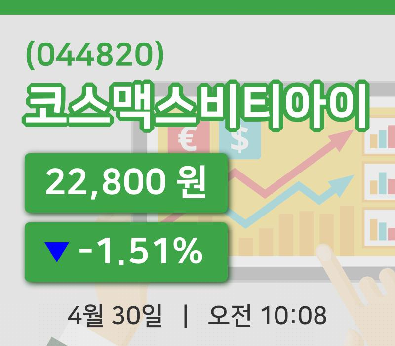 [코스맥스비티아이주가] 10시 08분 현재 22,800원