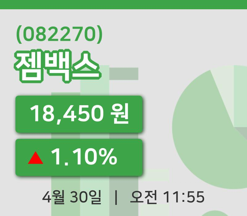 [젬백스주가] 11시 55분 현재 18,450원