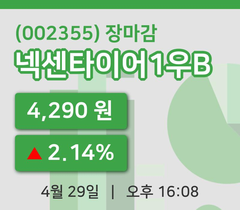 코스피마감증시넥센타이어1우B 29일 4,290원 장 마쳐주식차트복습하기