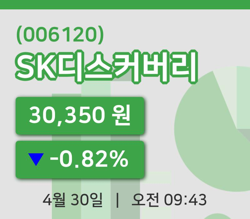 [SK디스커버리주가] 30일 이시각 현재  30,350원