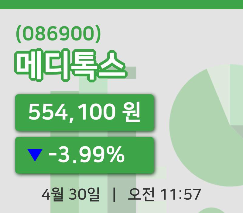 [메디톡스주가] 11시 57분 현재 554,100원