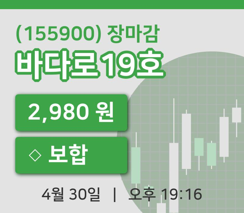코스피마감증시바다로19호 30일 2,980원 장마감그래프복습 및 분석
