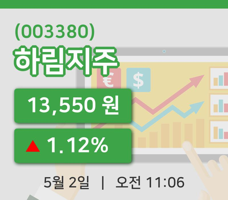 [하림지주주가] 2일 이시각 현재  13,550원