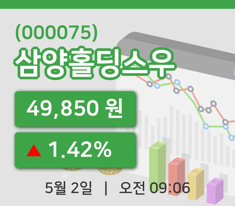 [삼양홀딩스우주가] 9시 06분 현재 49,850원