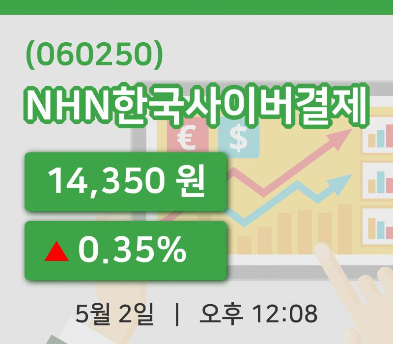 [NHN한국사이버결제주가] 2일 12시 08분 현재 14,350원