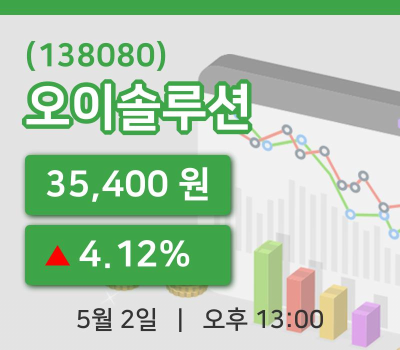 [오이솔루션주가] 2일 이시각 현재  35,400원