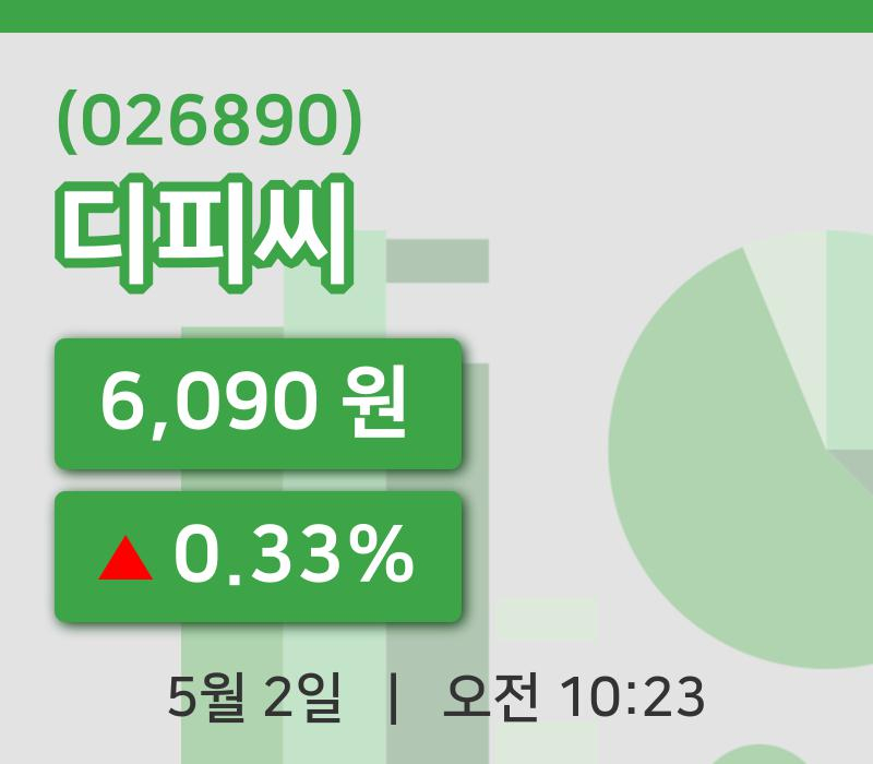 [디피씨주가] 2일 이시각 현재  6,090원