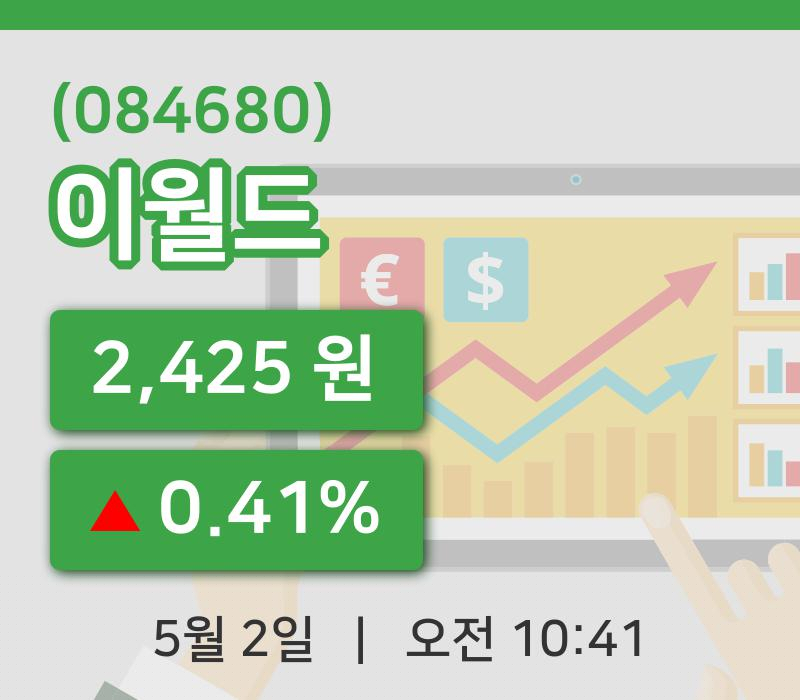 [이월드주가] 10시 41분 현재 2,425원