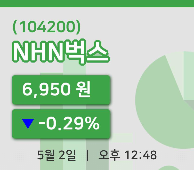 [NHN벅스주가] 2일 이시각 현재  6,950원