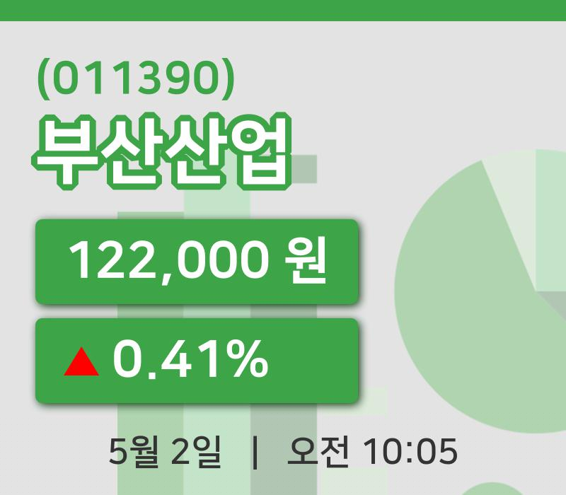 [부산산업주가] 2일 이시각 현재  122,000원
