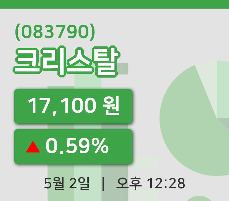 [크리스탈주가] 12시 28분 현재 17,100원