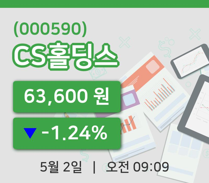 [CS홀딩스주가] 2일 9시 09분 현재 63,600원
