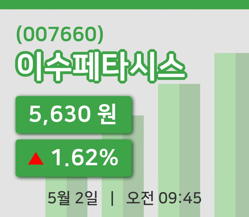 [이수페타시스주가] 2일 이시각 현재  5,630원