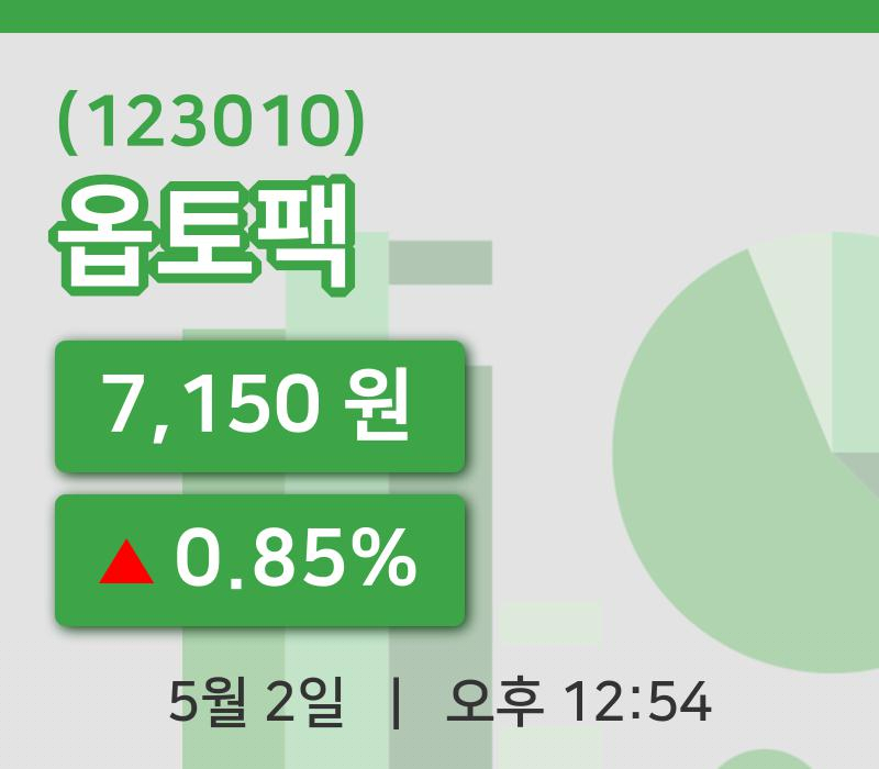 [옵토팩주가] 2일 이시각 현재  7,150원