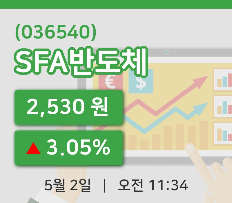 [SFA반도체주가] 11시 34분 현재 2,530원