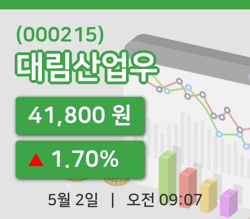 [대림산업우주가] 2일 9시 07분 현재 41,800원
