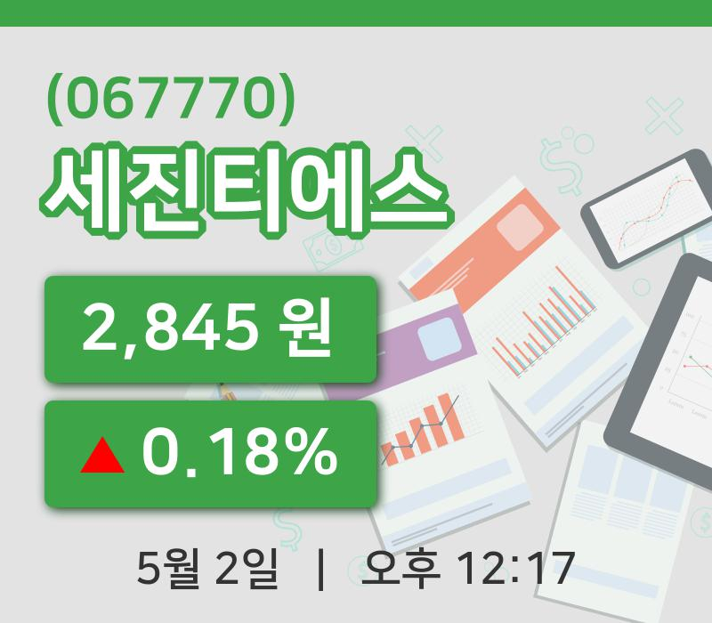 [세진티에스주가] 2일 12시 17분 현재 2,845원