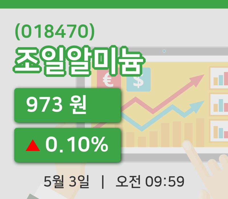 [조일알미늄주가] 3일 이시각 현재  973원