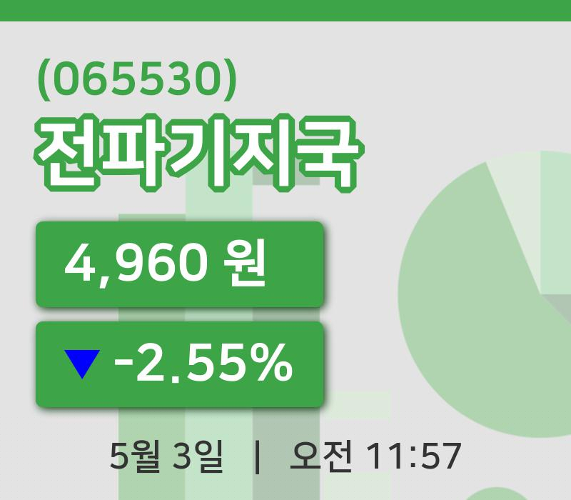 [전파기지국주가] 3일 이시각 현재  4,960원
