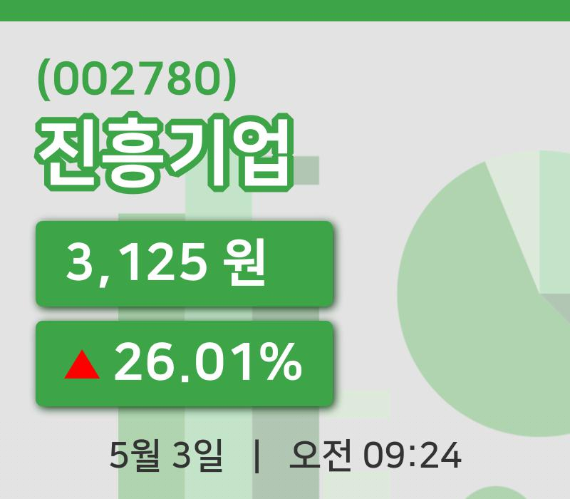 [진흥기업주가] 3일 9시 24분 현재 3,125원