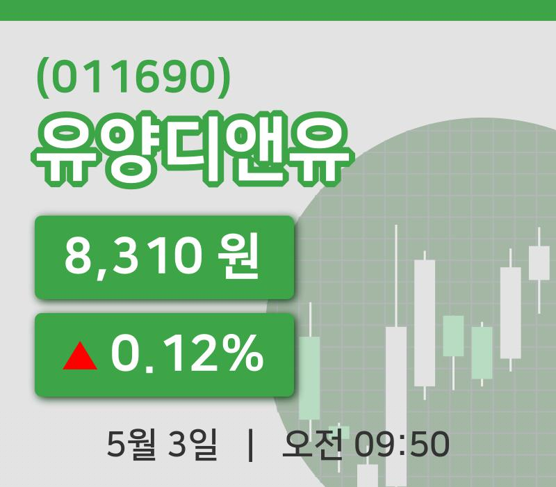 [유양디앤유주가] 3일 9시 50분 현재 8,310원
