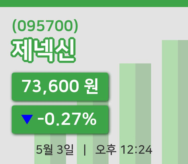 [제넥신주가] 3일 12시 24분 현재 73,600원