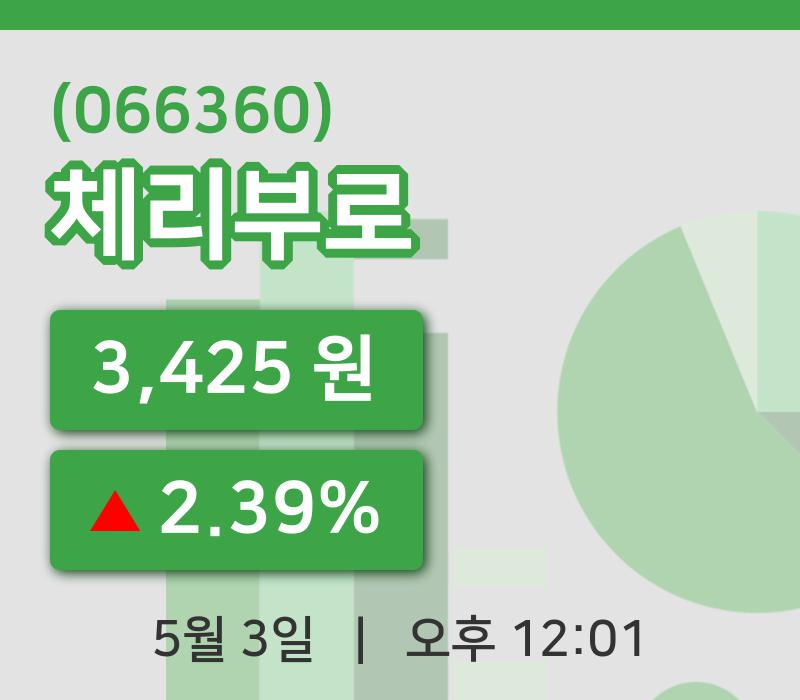 [체리부로주가] 3일 이시각 현재  3,425원
