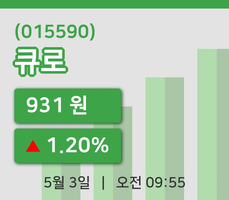 [큐로주가] 3일 9시 55분 현재 931원