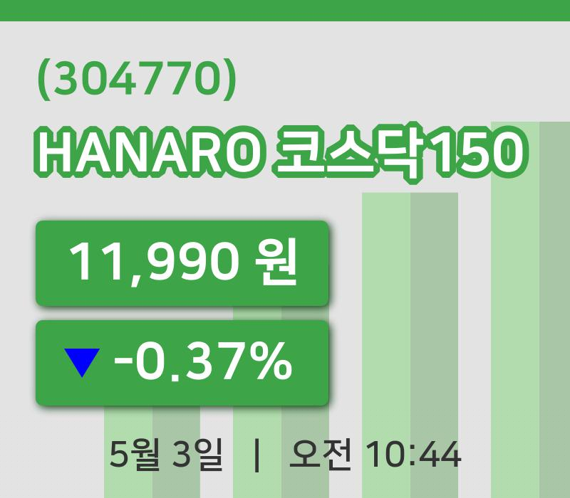 [HANARO 코스닥150주가] 3일 10시 44분 현재 11,990원