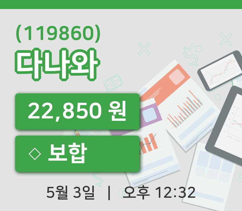 [다나와주가] 3일 이시각 현재  22,850원