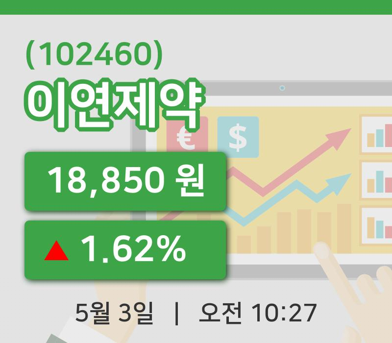 [이연제약주가] 10시 27분 현재 18,850원