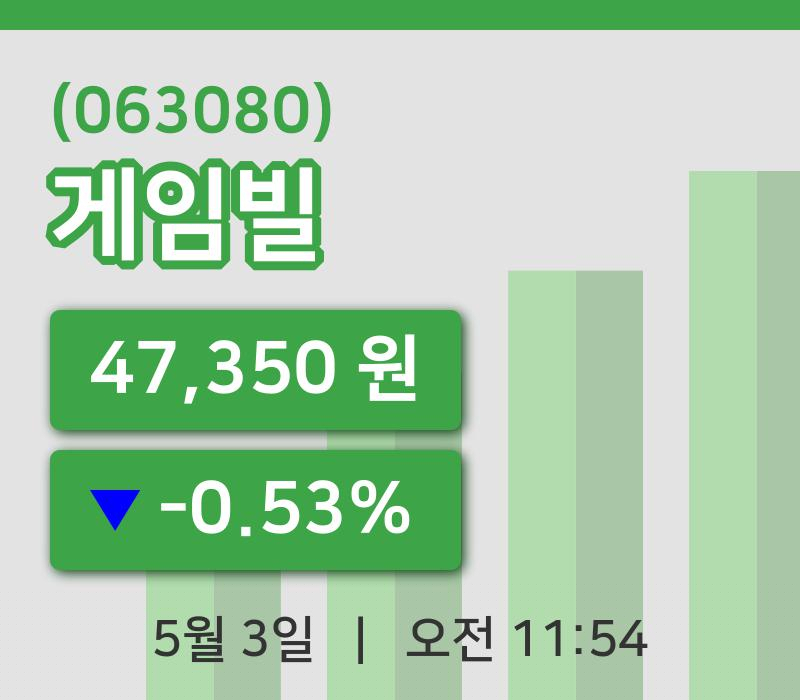 [게임빌주가] 3일 이시각 현재  47,350원