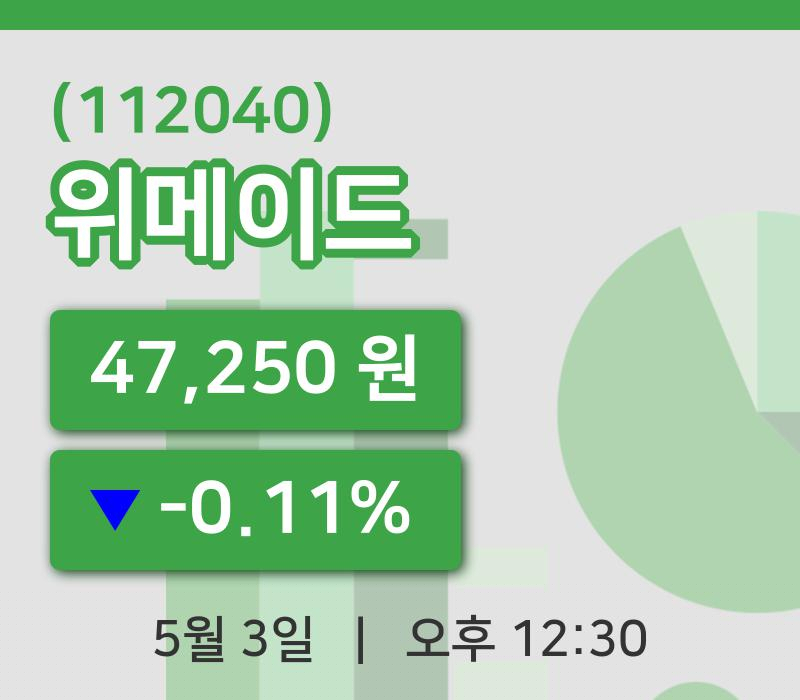 [위메이드주가] 3일 이시각 현재  47,250원
