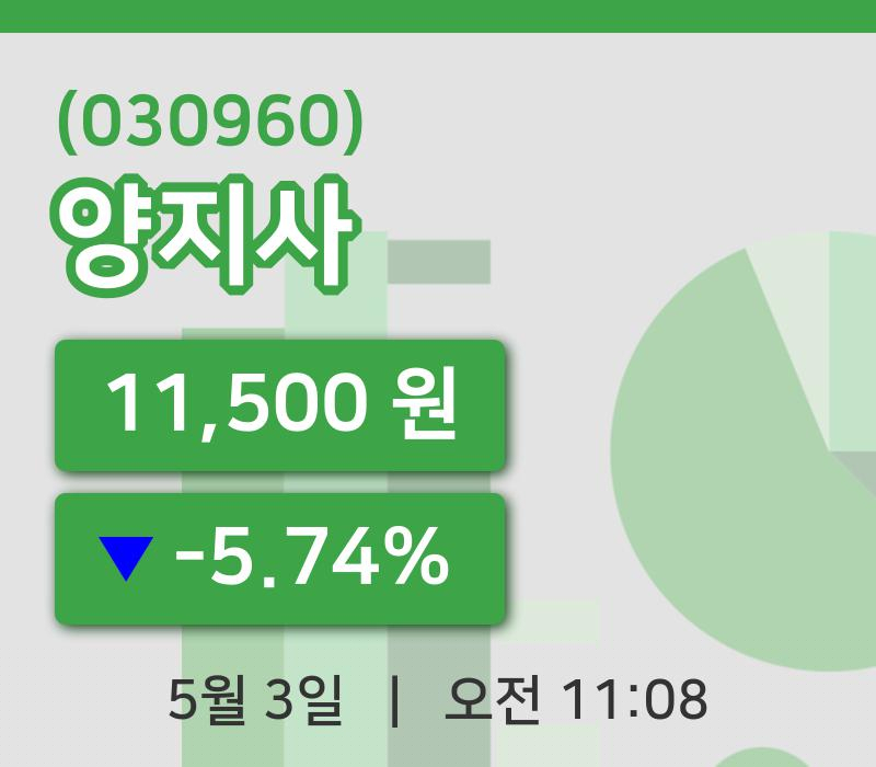 [양지사주가] 3일 11시 08분 현재 11,500원
