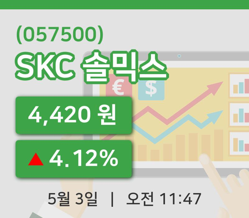 [SKC 솔믹스주가] 11시 47분 현재 4,420원