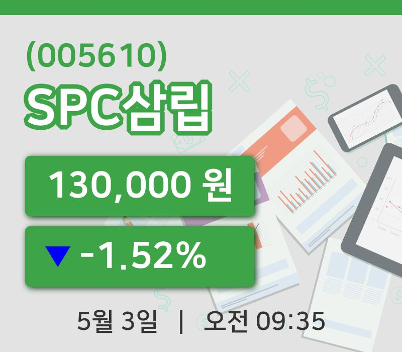 [SPC삼립주가] 9시 35분 현재 130,000원