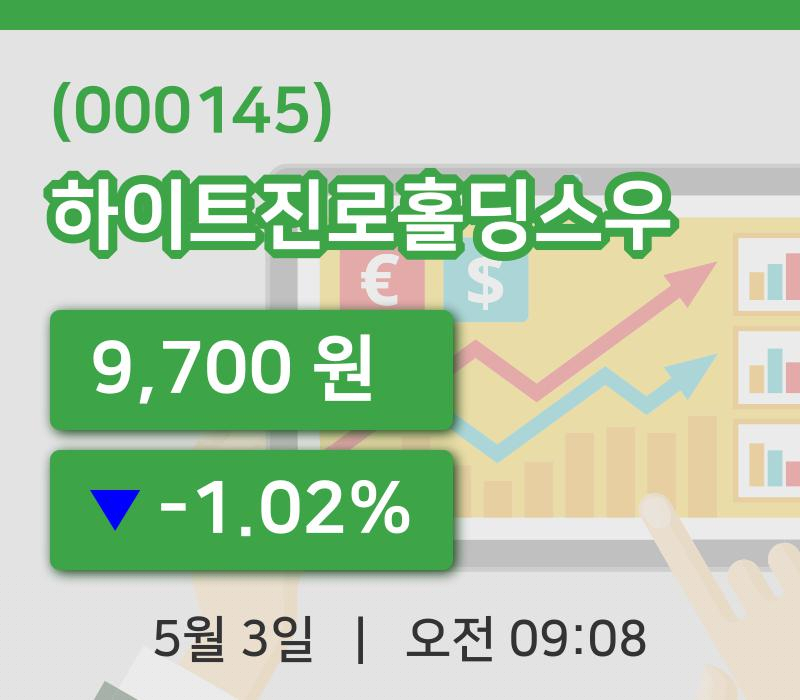 [하이트진로홀딩스우주가] 9시 08분 현재 9,700원