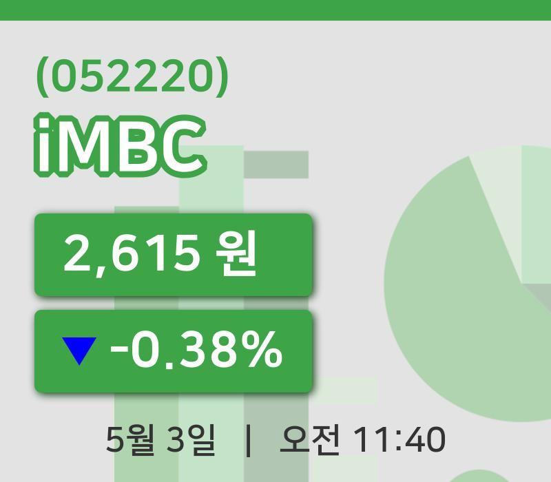 [iMBC주가] 3일 11시 40분 현재 2,615원